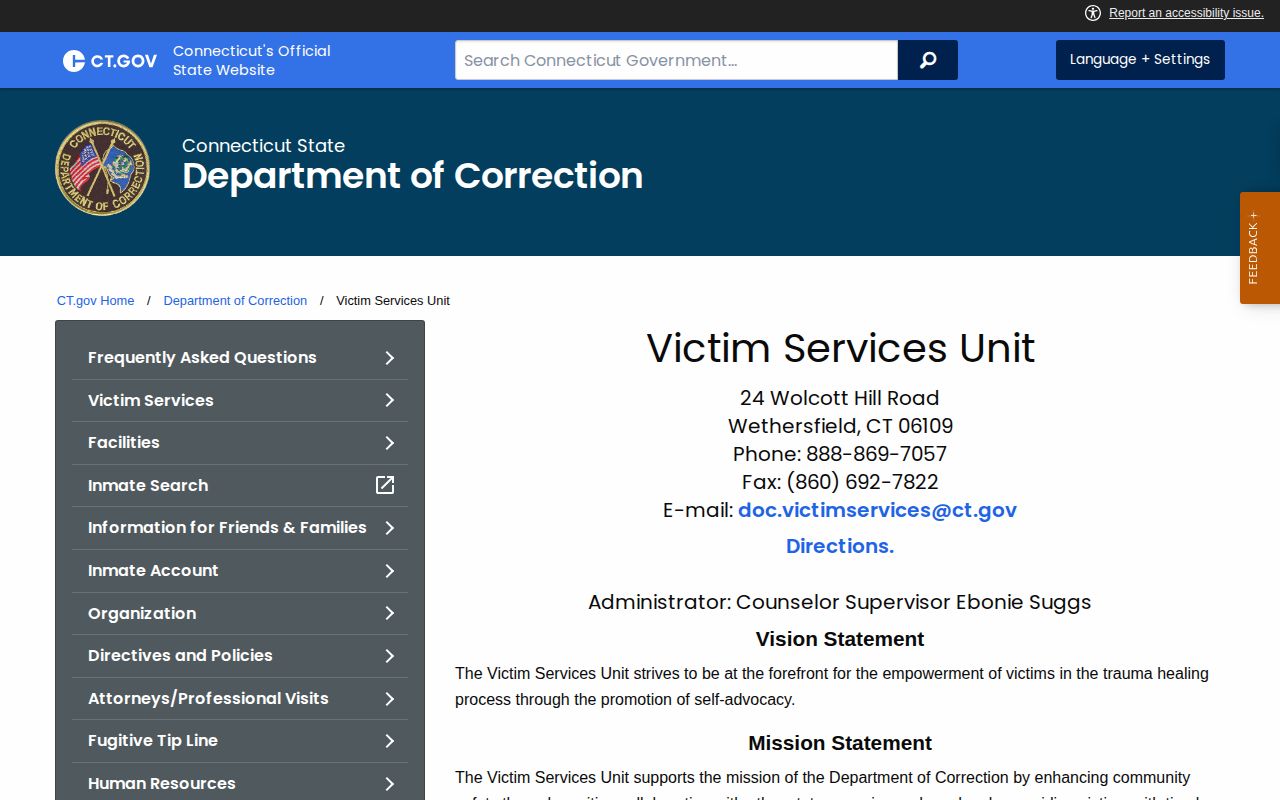 Hartford County custody and court record notification instructions